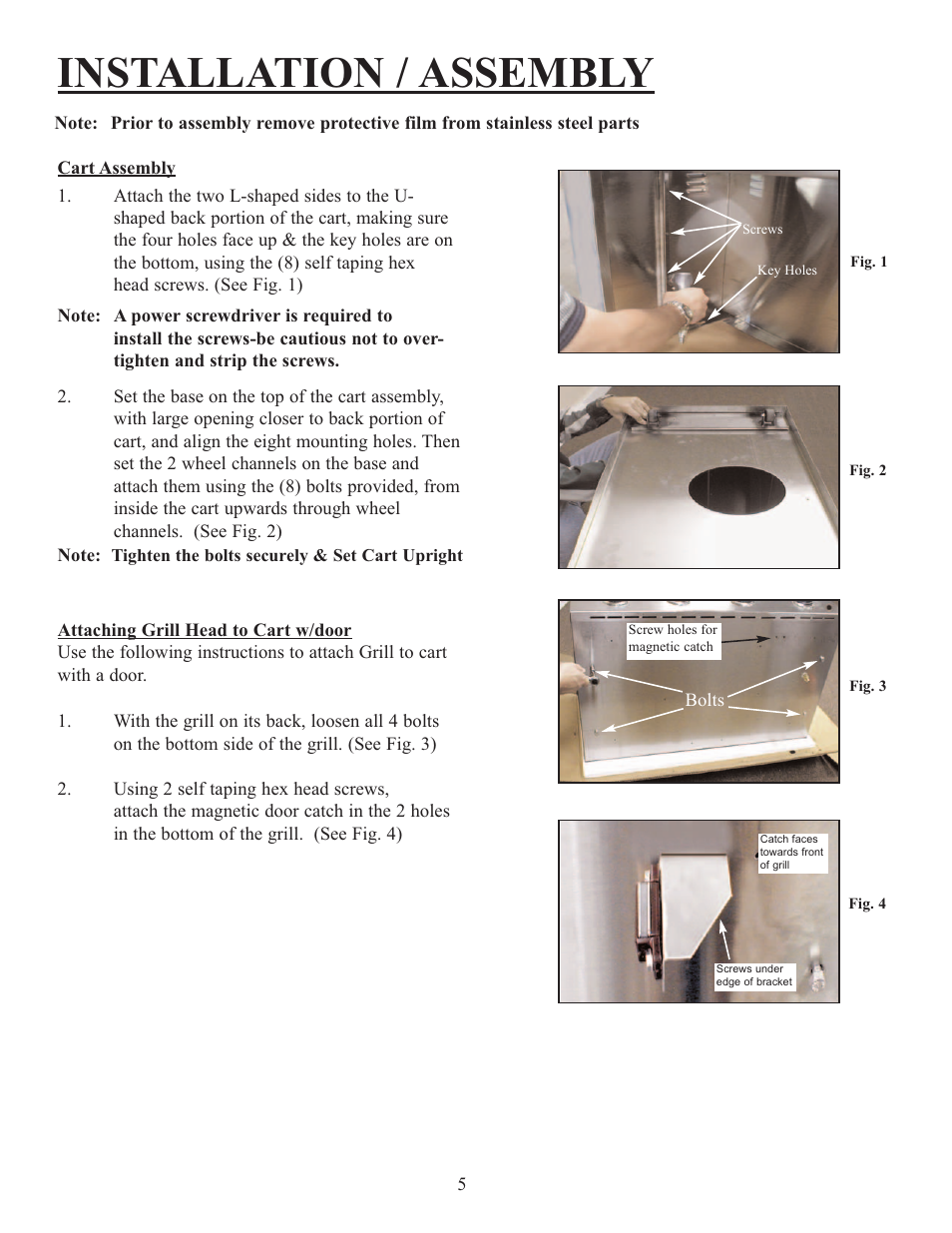 Installation / assembly | Sure Heat Jenn-Air 38 User Manual | Page 6 / 19