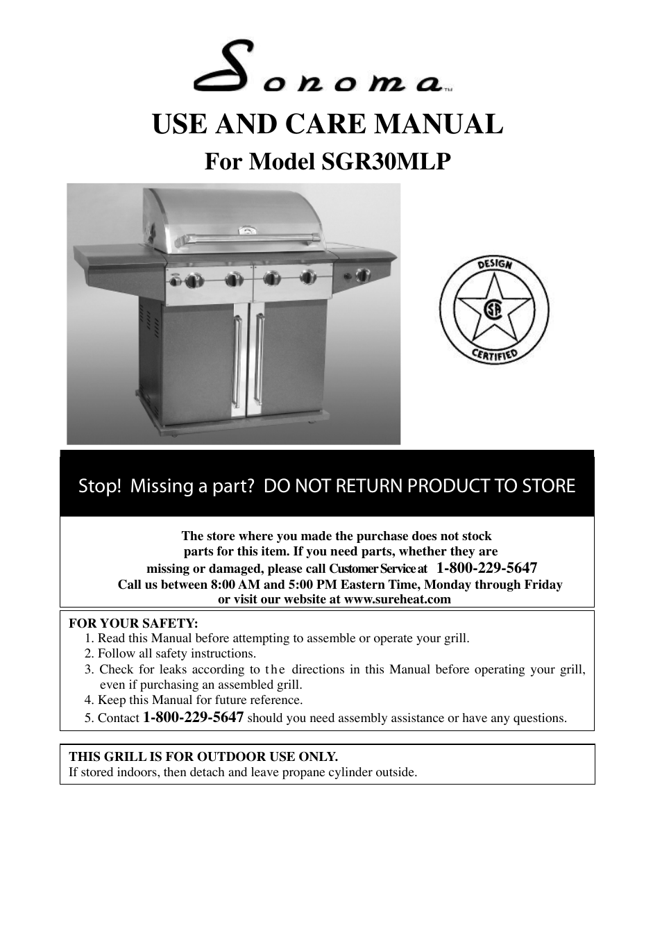 Sure Heat SGR30M User Manual | 19 pages