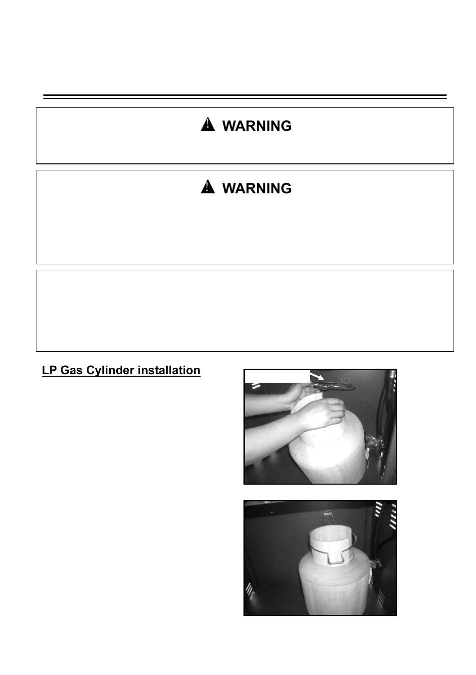 Lp gas cylinder installation | Sure Heat SGR30M User Manual | Page 10 / 19