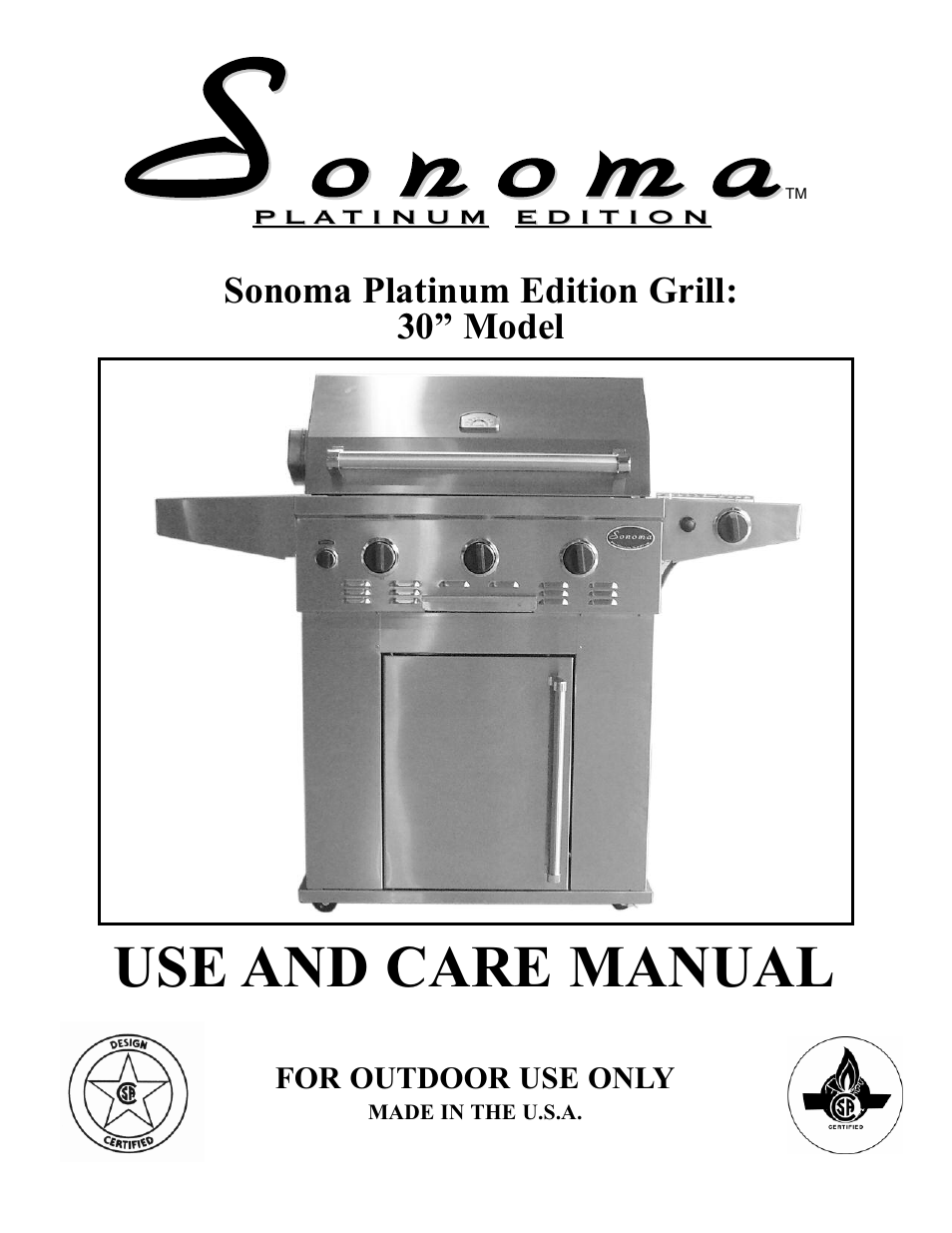 Sure Heat Sonoma SGR30 User Manual | 16 pages