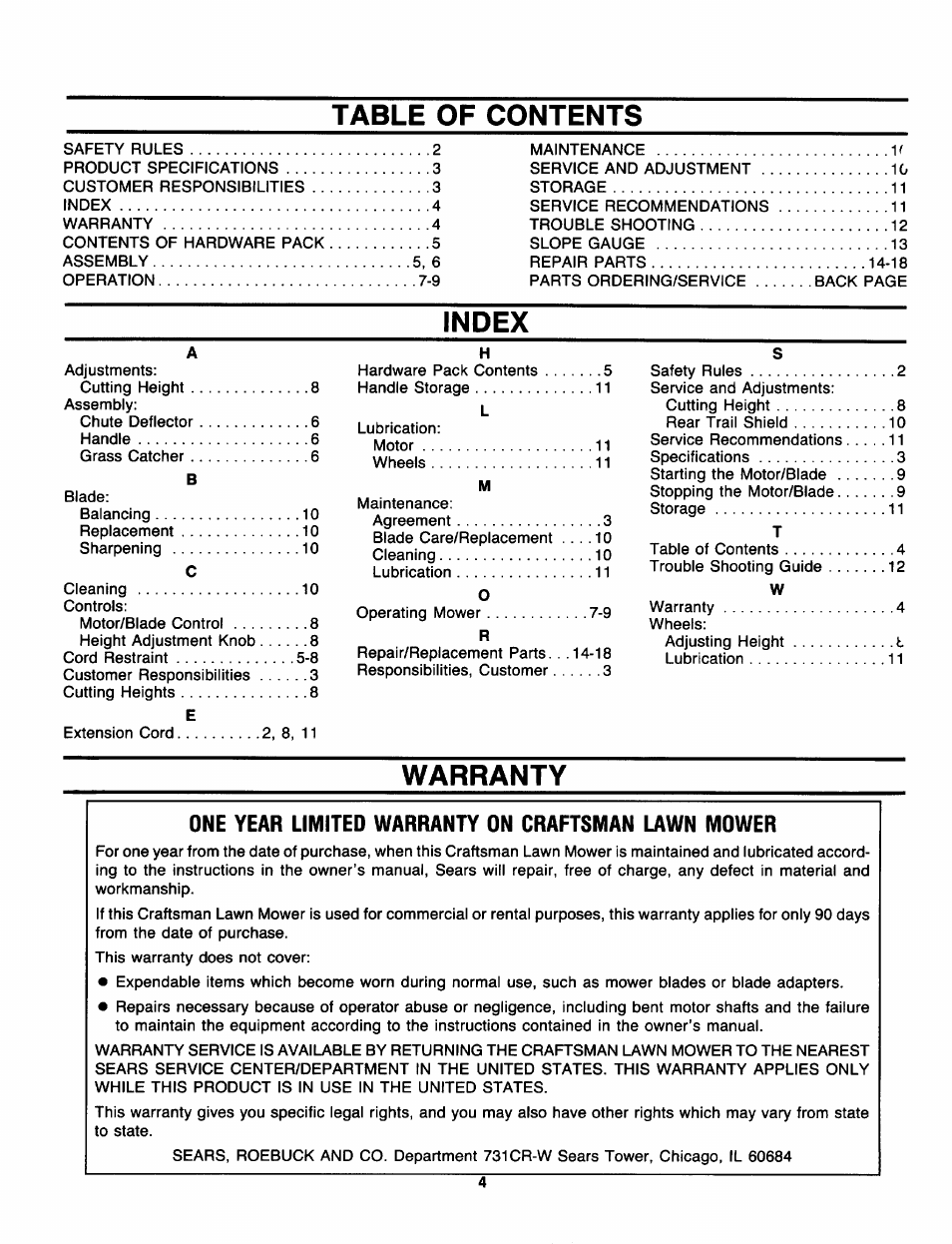 Craftsman 247.370320 User Manual | Page 4 / 19