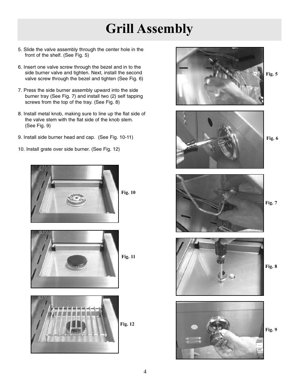 Grill assembly | Sure Heat Sonoma SGR27 User Manual | Page 6 / 16