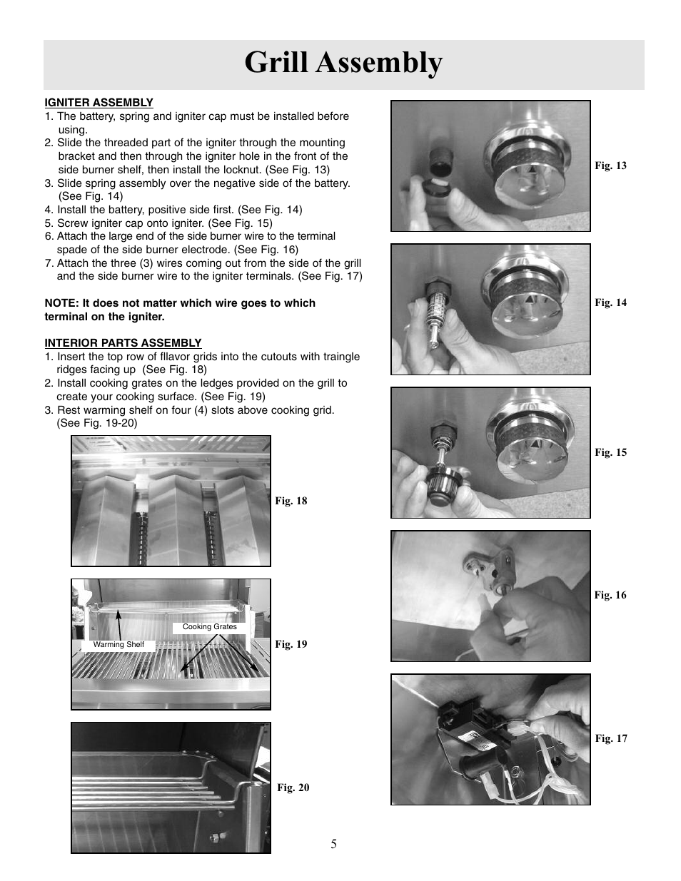 Grill assembly | Sure Heat Sonoma SGR27 User Manual | Page 7 / 16