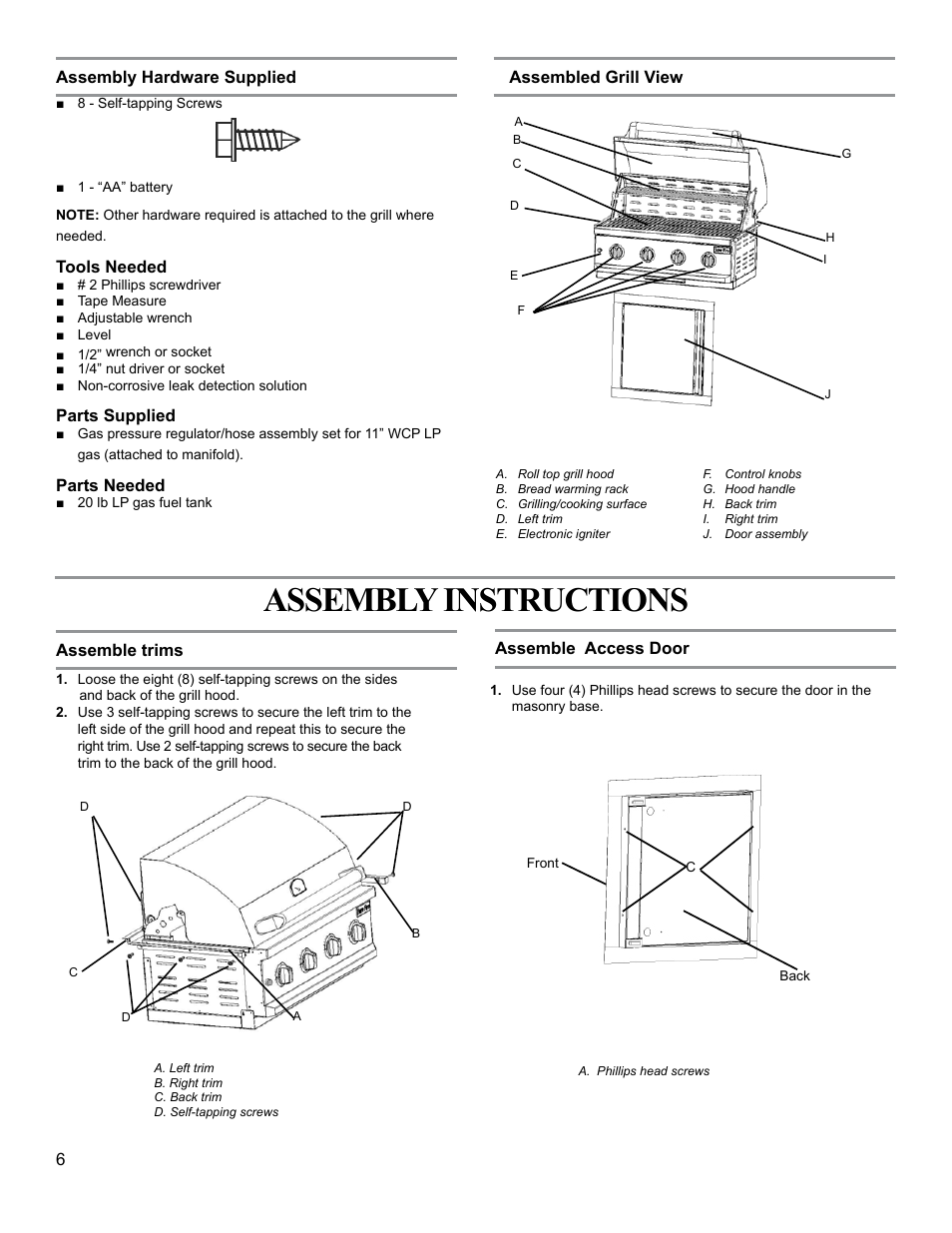 Assembly instructions | Sure Heat 2009 Surefire SF30HOLP User Manual | Page 6 / 18