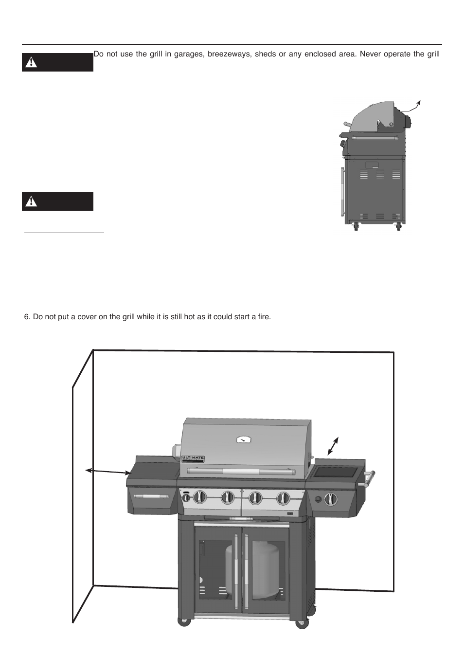 Grill location | Sure Heat Sonoma PF30LP User Manual | Page 12 / 23