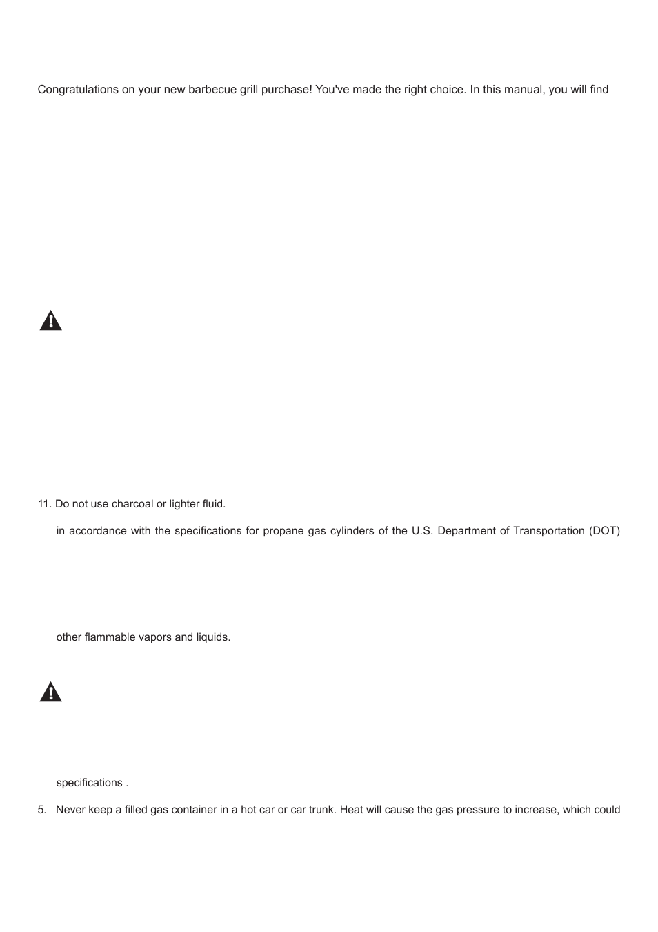 For your safety | Sure Heat Sonoma PF30LP User Manual | Page 4 / 23