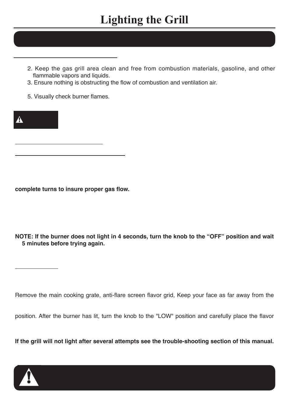 Lighting the grill | Sure Heat Sonoma PFISLP User Manual | Page 15 / 23