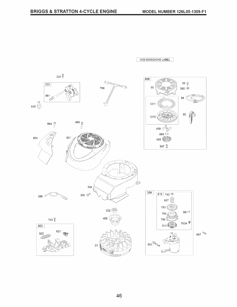 Briggs & stratton 4-cycle engine, 1,^ _ • ^ i, Ftiiftl | Craftsman 917.374060 User Manual | Page 46 / 52