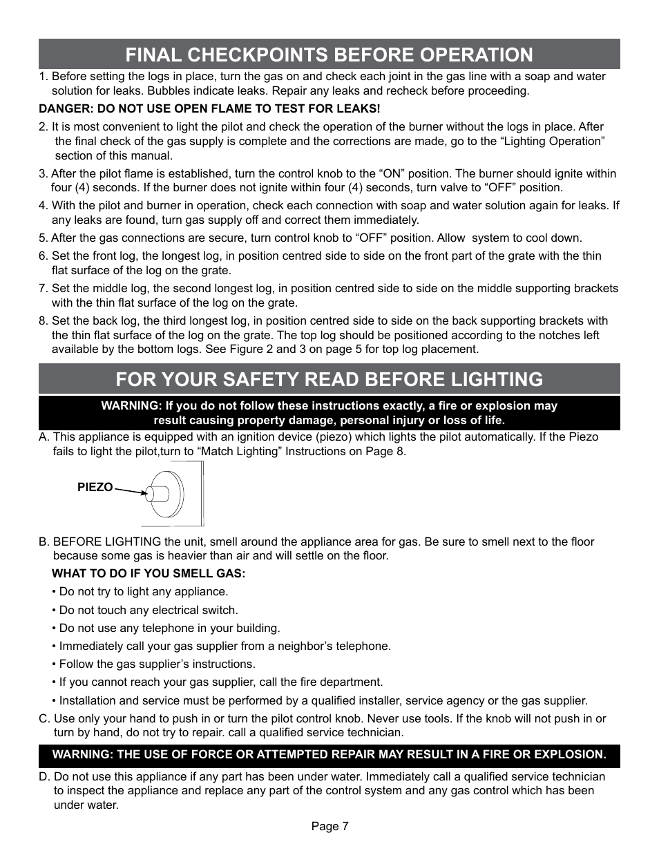 Sure Heat VFMO Vent-Free User Manual | Page 7 / 12