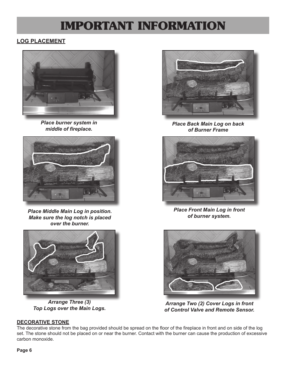 Important information | Sure Heat VMO Vented User Manual | Page 6 / 12