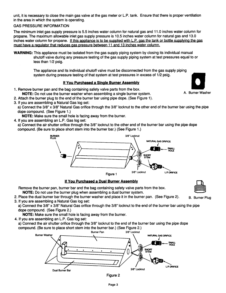 Sure Heat AGA Vented Dual AGA User Manual | Page 3 / 20