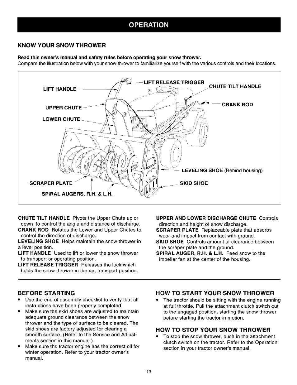 Operation | Craftsman 486.248462 User Manual | Page 13 / 24