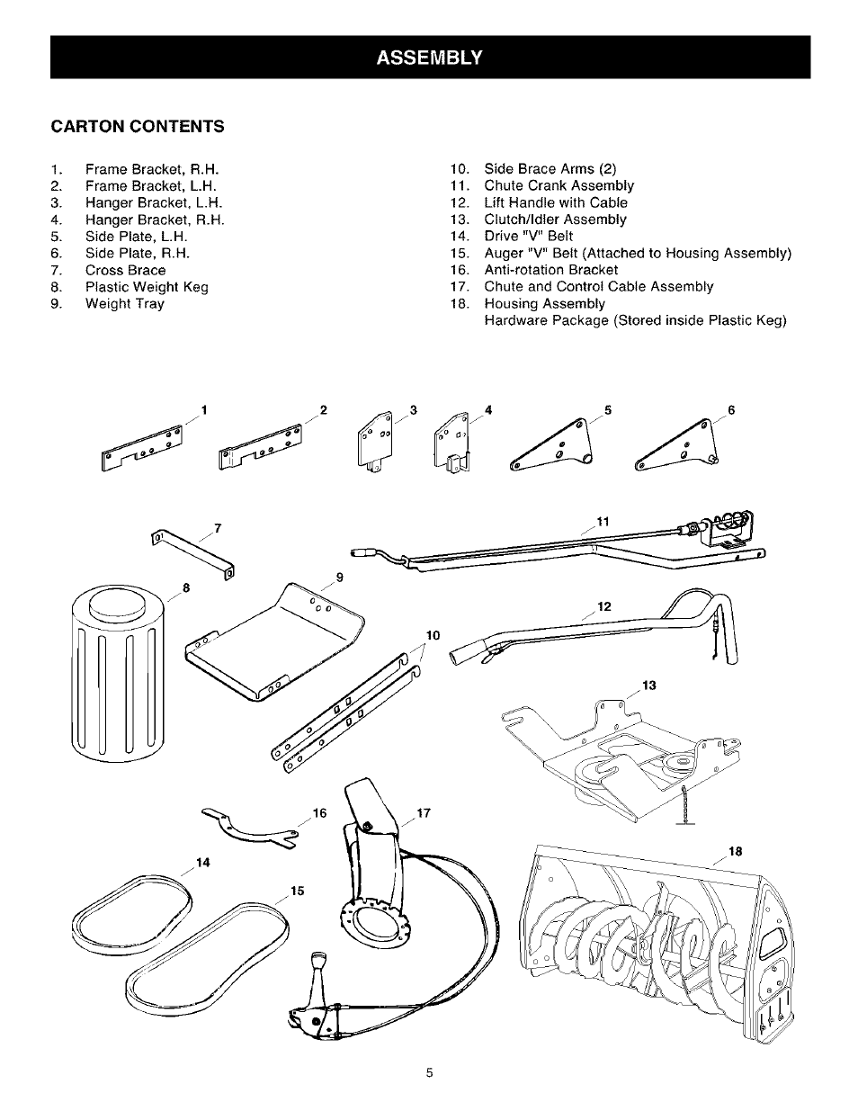 Assembly | Craftsman 486.248462 User Manual | Page 5 / 24