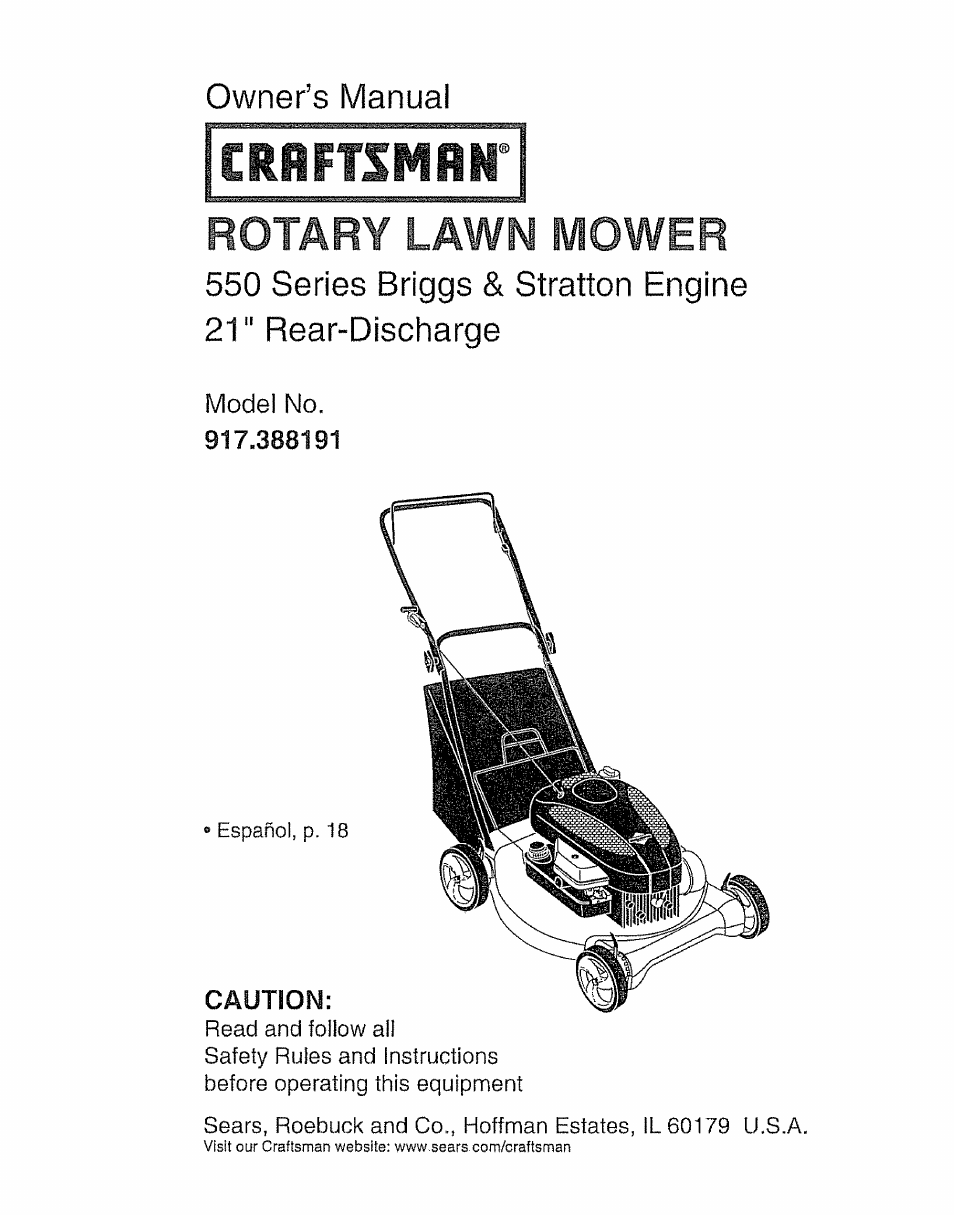 Craftsman 917.388191 User Manual | 44 pages