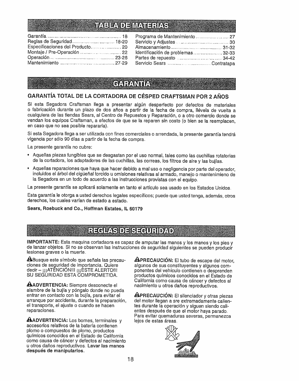 Dë materias | Craftsman 917.388191 User Manual | Page 18 / 44