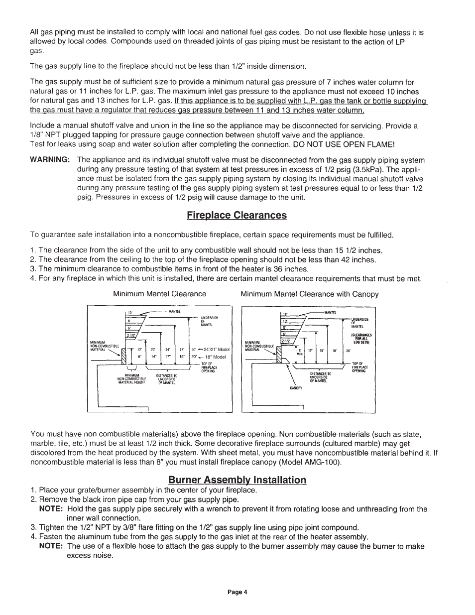 Sure Heat Vent-Free VFM User Manual | Page 4 / 12