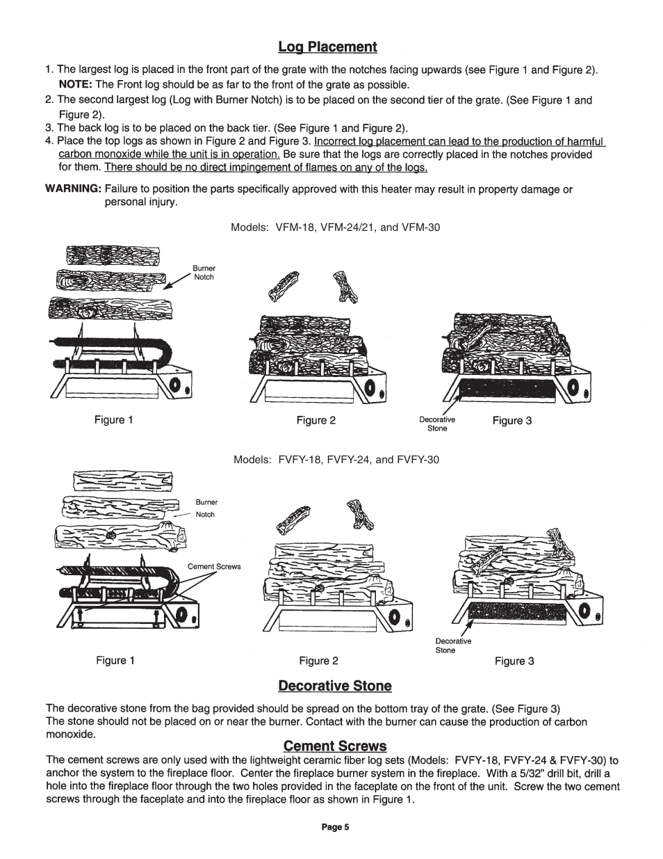 Sure Heat Vent-Free VFM User Manual | Page 5 / 12