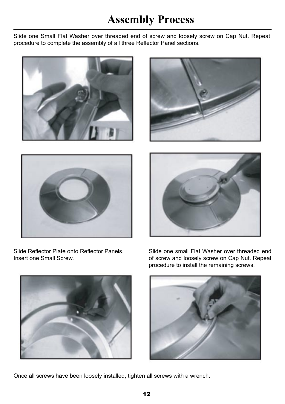 Assembly process | Sure Heat SF87PHLP Patio Heater User Manual | Page 12 / 21