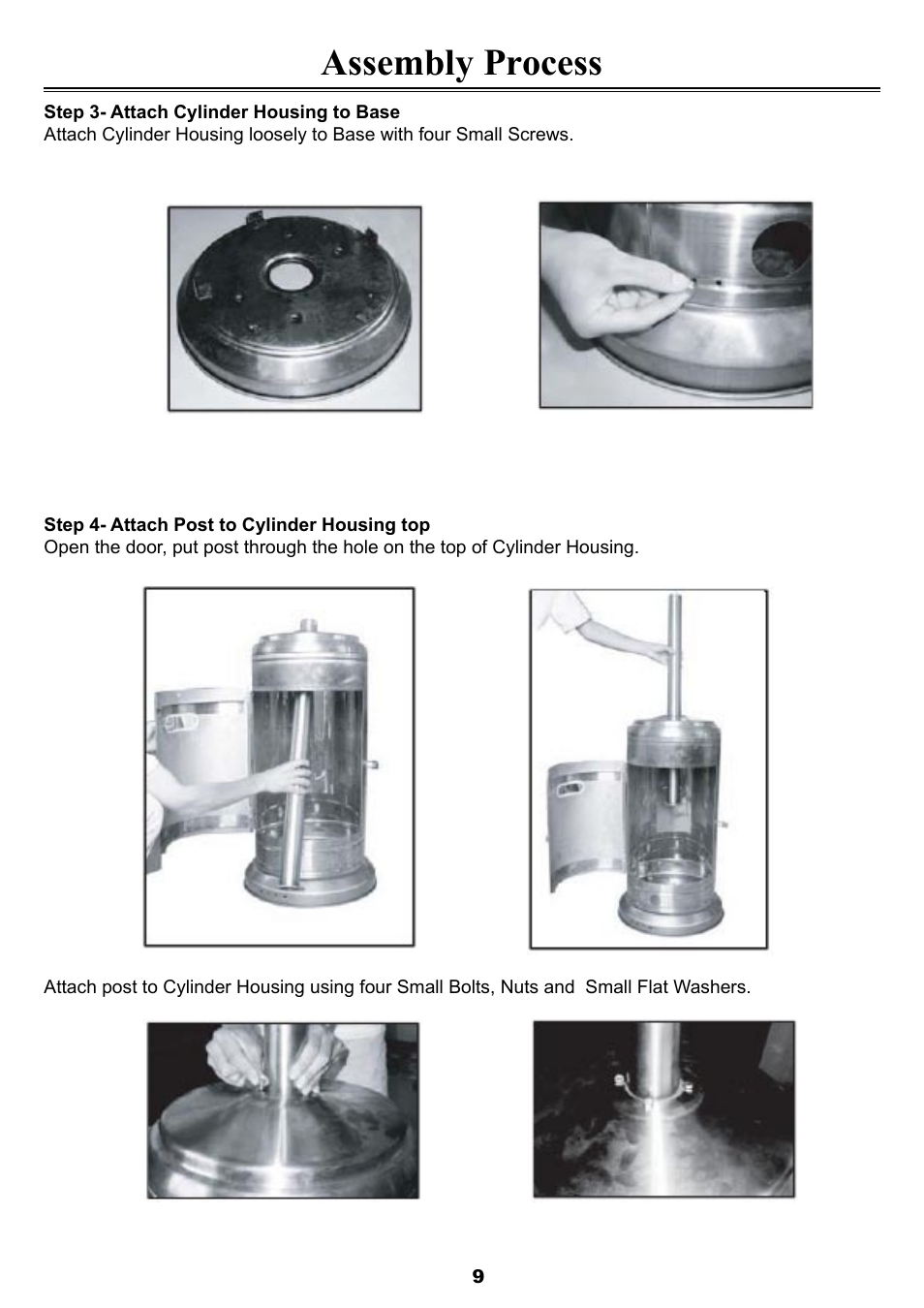 Assembly process | Sure Heat FS87PHLP Patio Heater User Manual | Page 9 / 21