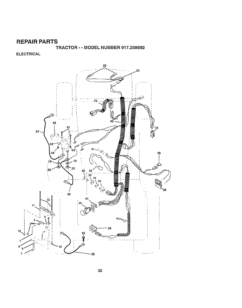 Repair parts | Craftsman 917.258692 User Manual | Page 32 / 64
