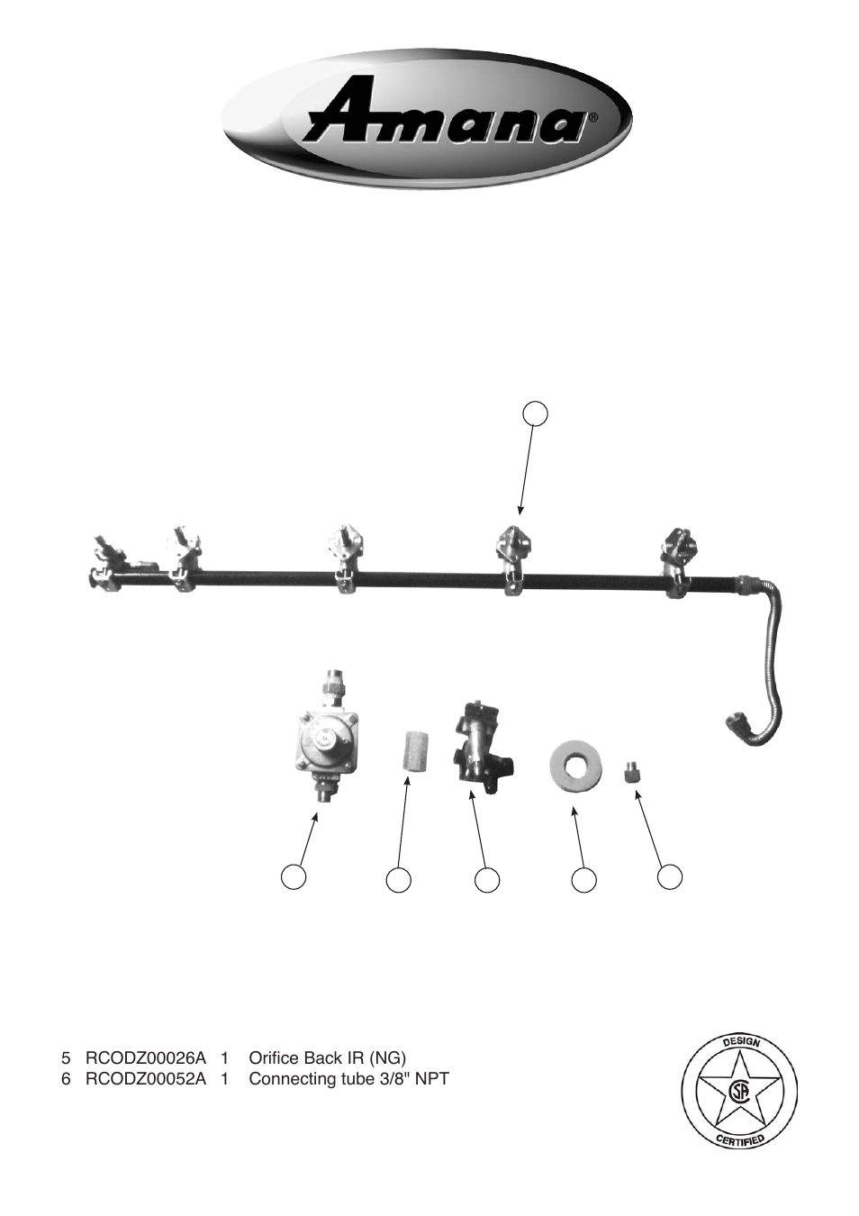 Sure Heat 2008 Amana AM33 Natural Gas Conversion Kit User Manual | 8 pages