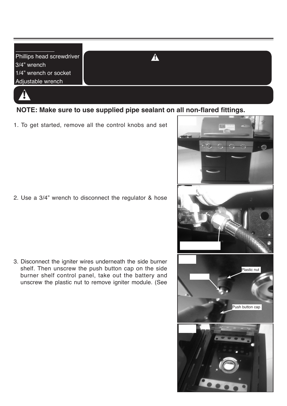 Am33 lp-p natural gas conversion instructions, Warning | Sure Heat 2008 Amana AM33 Natural Gas Conversion Kit User Manual | Page 2 / 8