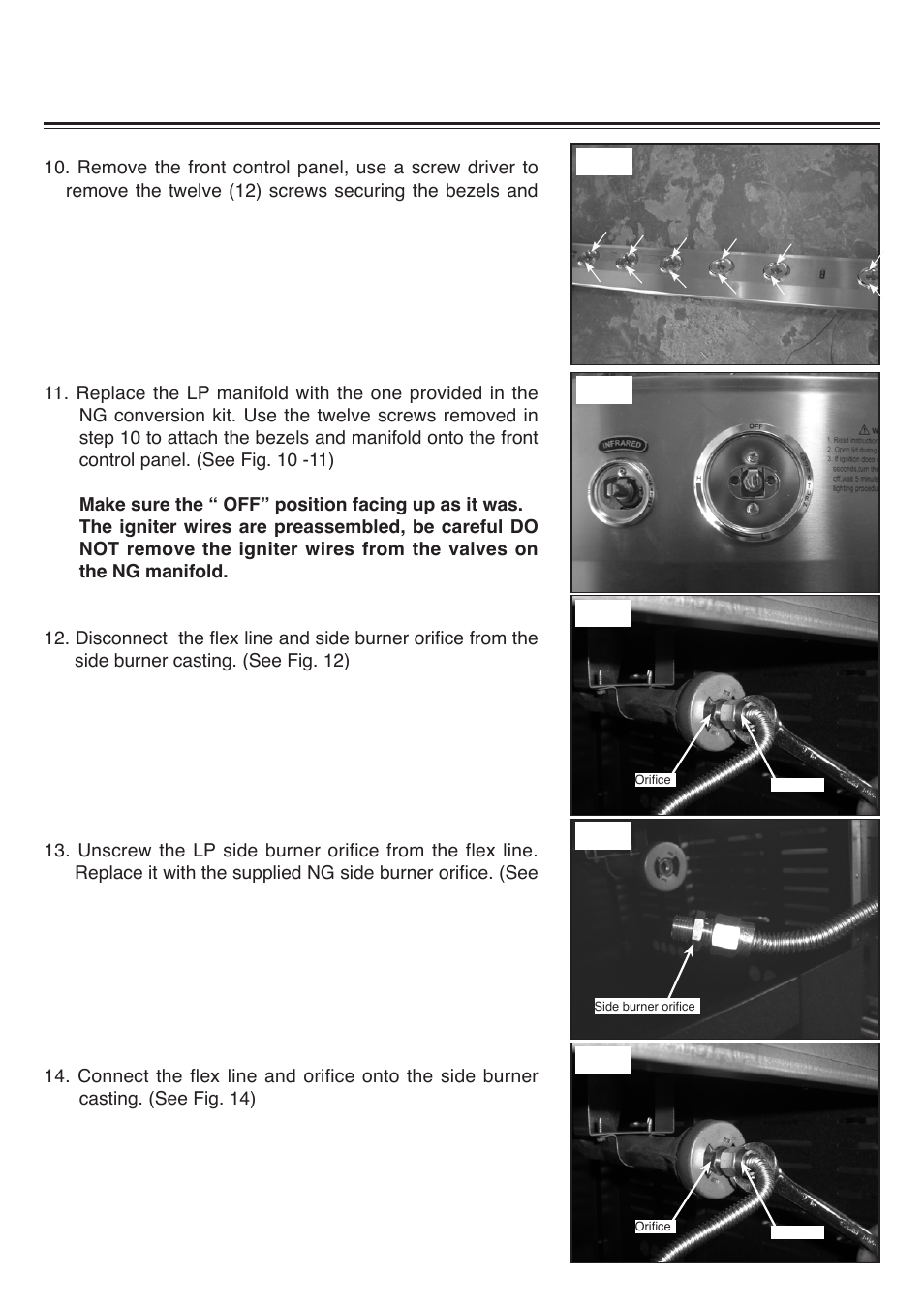 Fsislp natural gas conversion instructions | Sure Heat 2008 Four Seasons FSIS Natural Gas Conversion Kit User Manual | Page 4 / 8