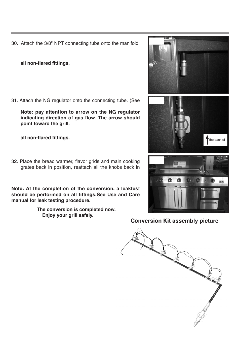 Fsislp natural gas conversion instructions | Sure Heat 2008 Four Seasons FSIS Natural Gas Conversion Kit User Manual | Page 8 / 8