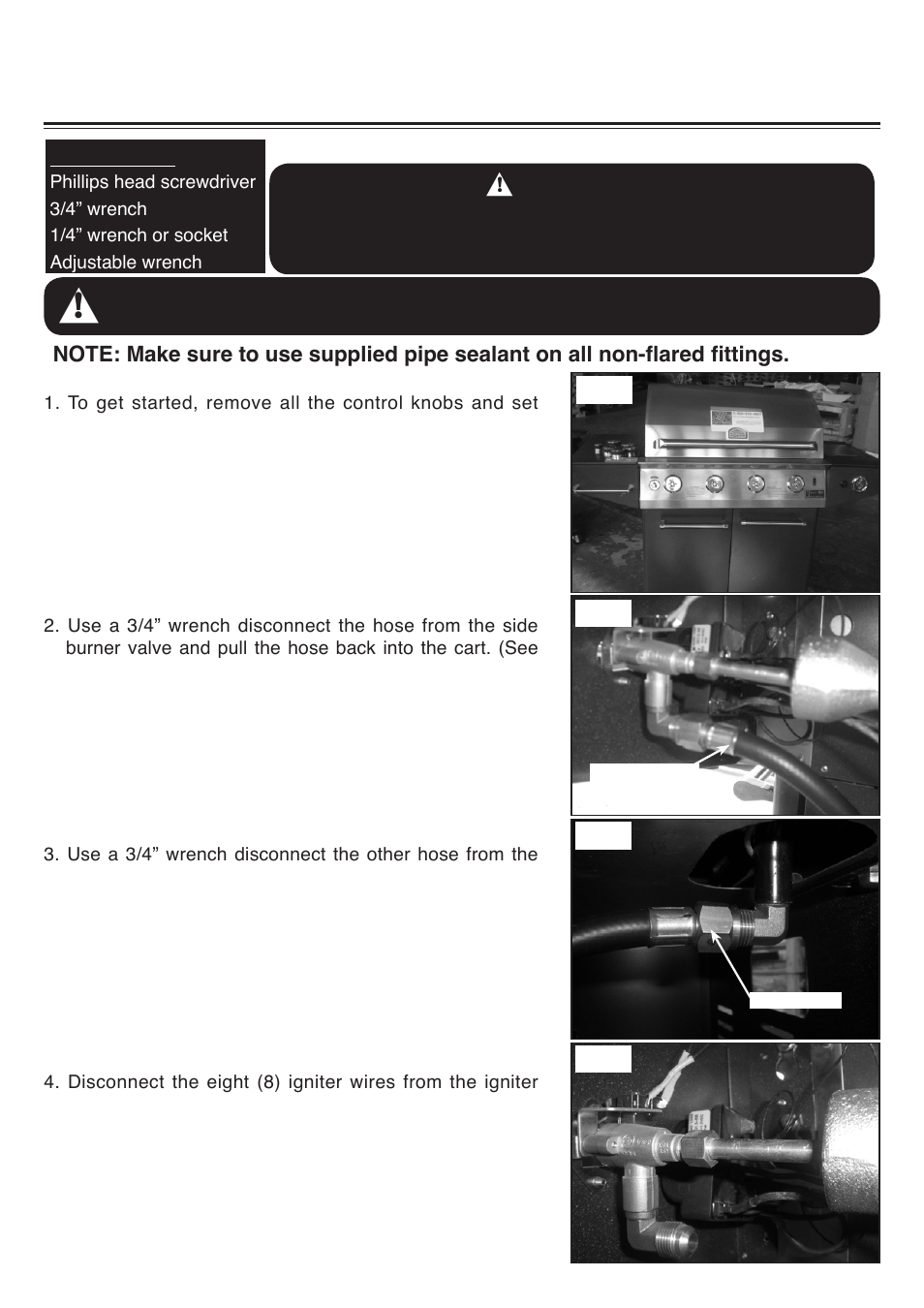 Fs388lp natural gas conversion kit instructions, Warning | Sure Heat 2008 Four Seasons FS38 Natural Gas Conversion Kit User Manual | Page 2 / 10