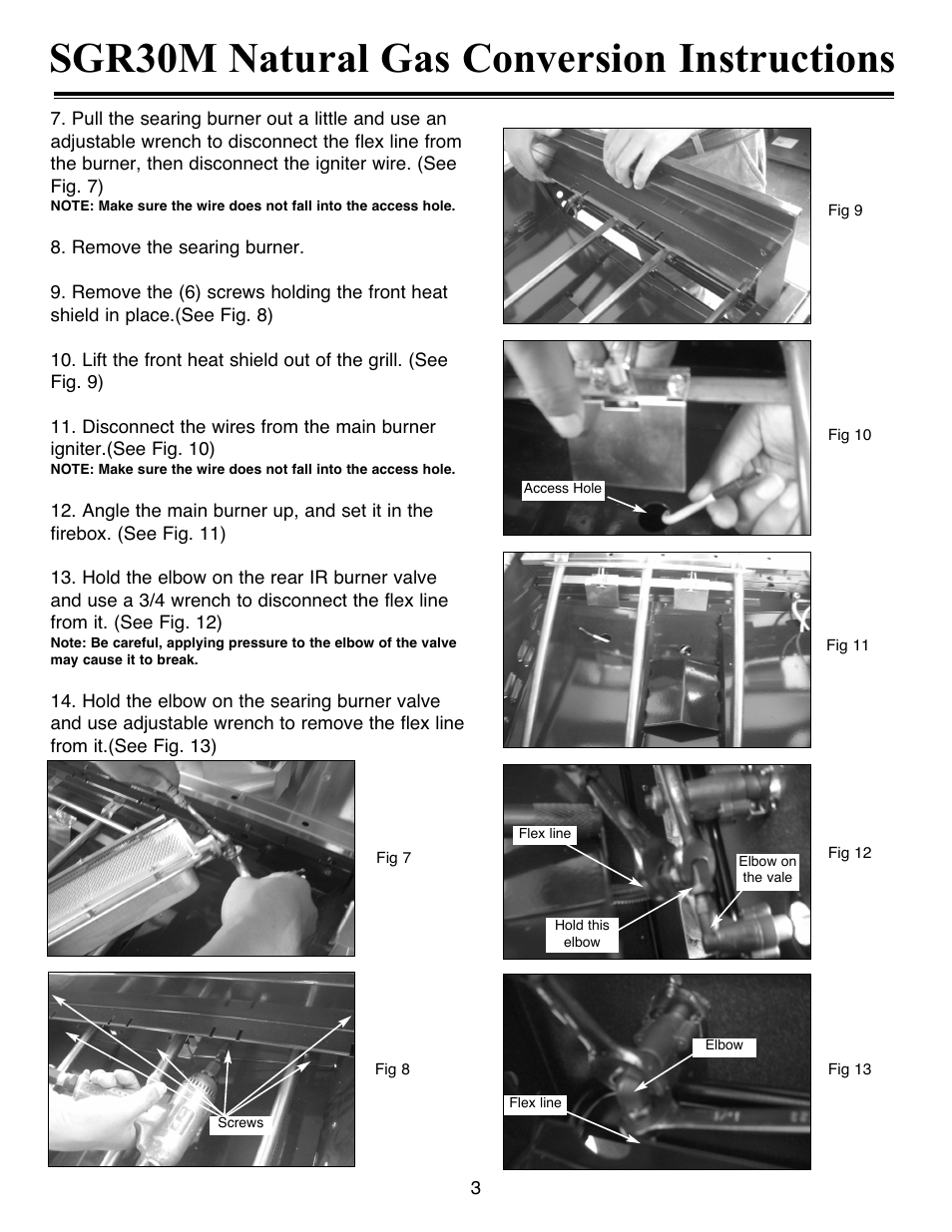 Sgr30m natural gas conversion instructions | Sure Heat SGR30M Natural Gas Conversion Kit User Manual | Page 3 / 8