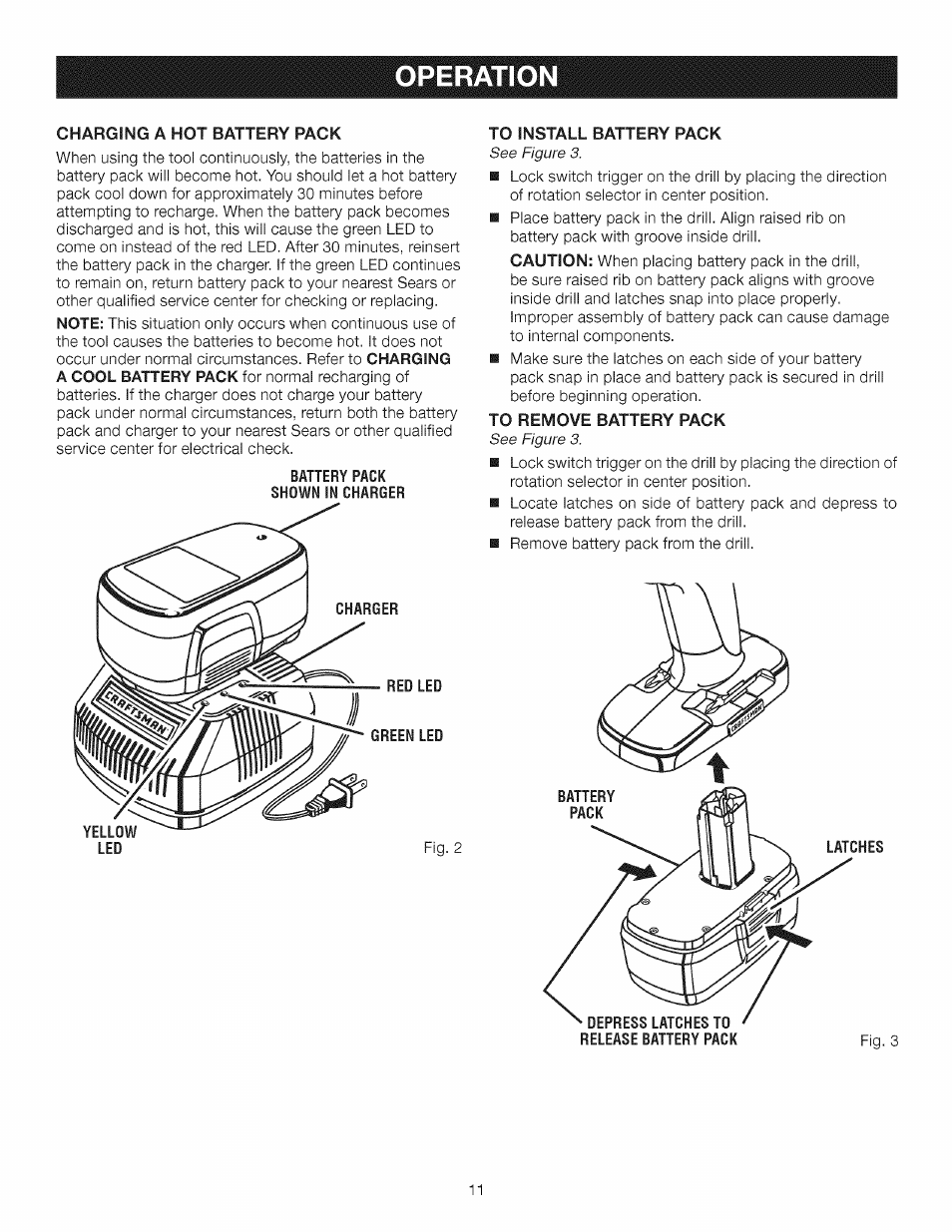 Operatio | Craftsman 315.115510 User Manual | Page 11 / 18