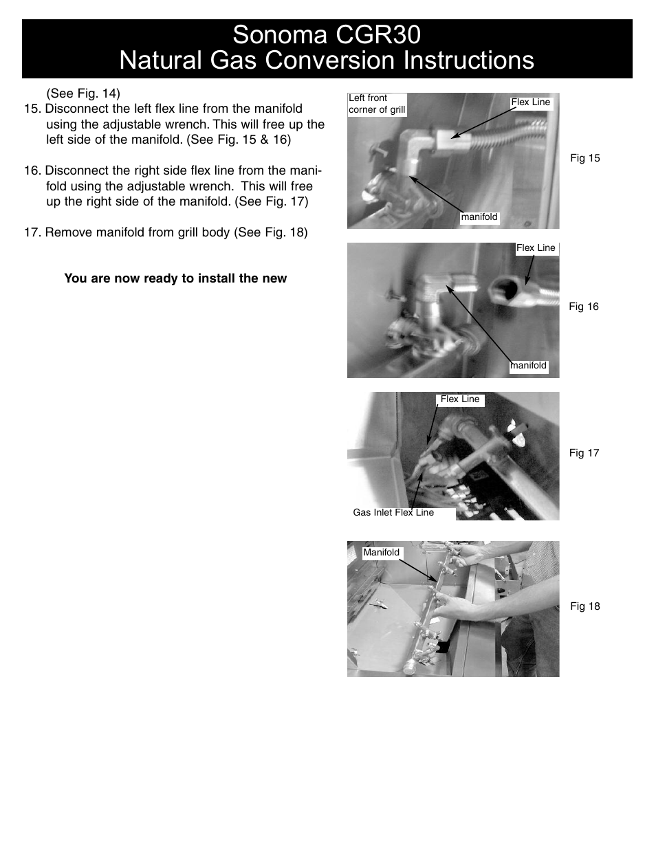 Sonoma cgr30 natural gas conversion instructions | Sure Heat Sonoma CGR30 Natural Gas Conversion Kit User Manual | Page 5 / 11