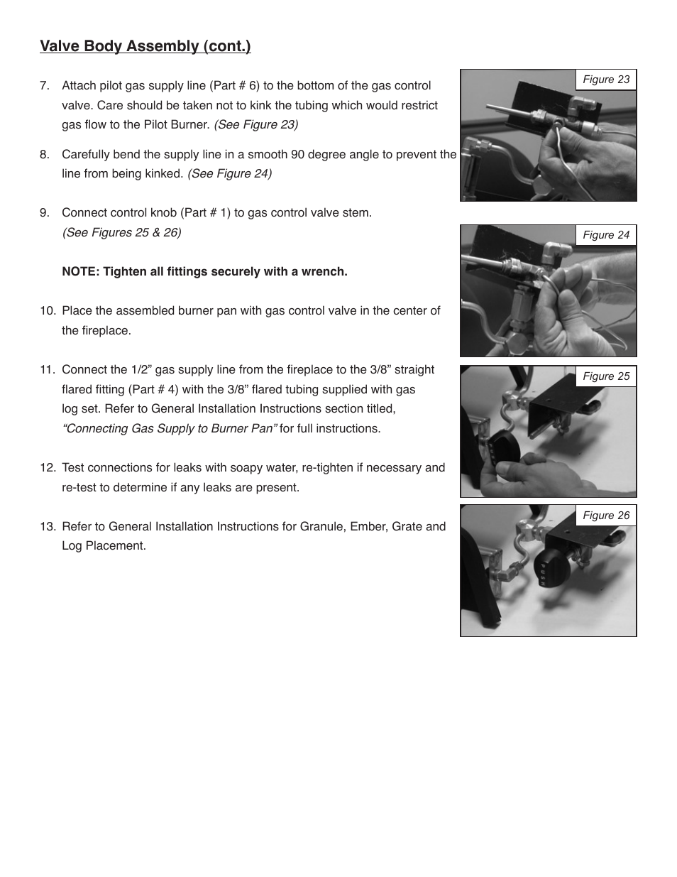 Valve body assembly (cont.) | Sure Heat CVS303 Natural Gas Conversion Kit User Manual | Page 6 / 8