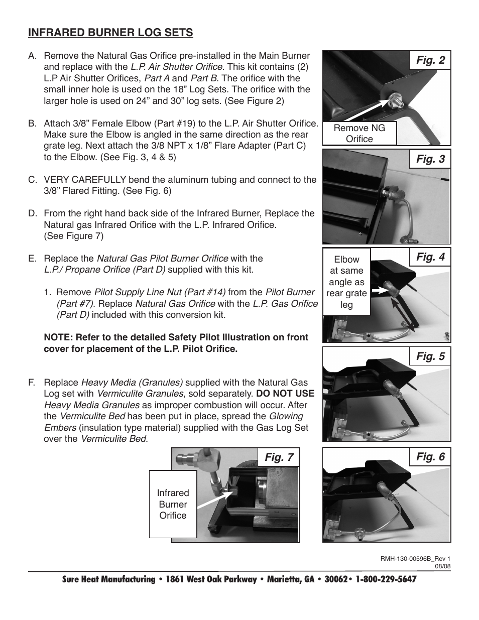 Sure Heat CVS303 LP Conversion User Manual | Page 3 / 4