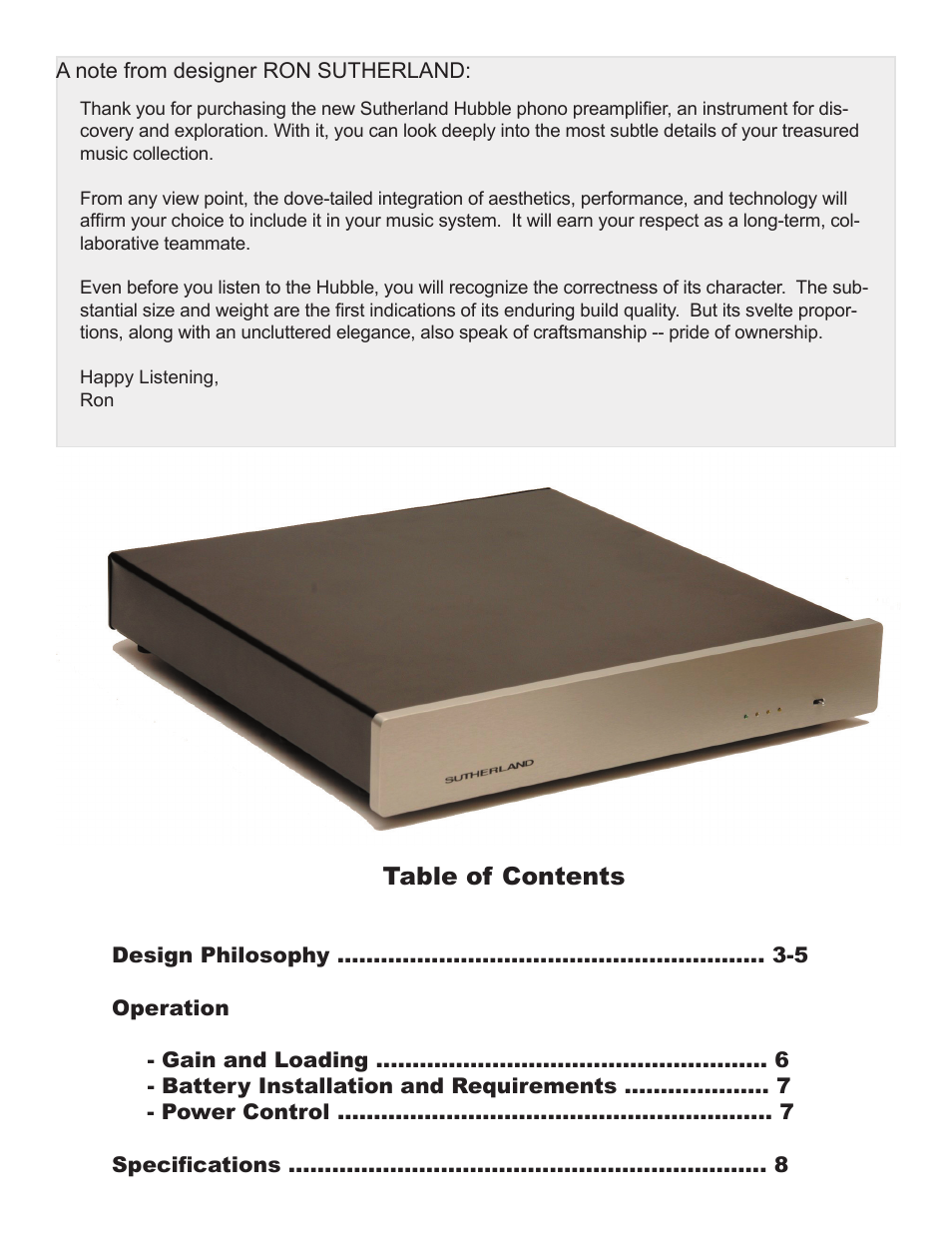 Sutherland Hubble User Manual | Page 2 / 8