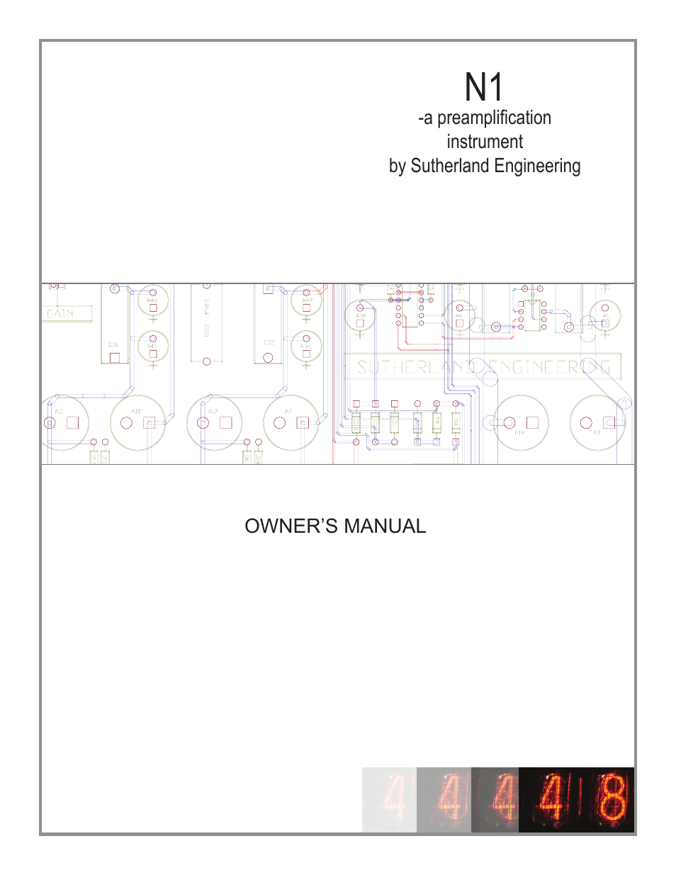 Sutherland N1 User Manual | 8 pages