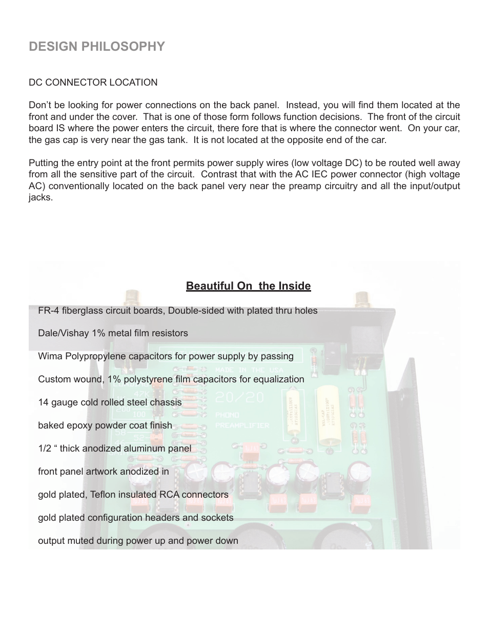 Design philosophy | Sutherland 20/20 User Manual | Page 5 / 7