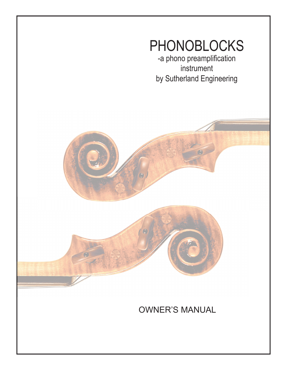 Sutherland PhonoBlock User Manual | 9 pages