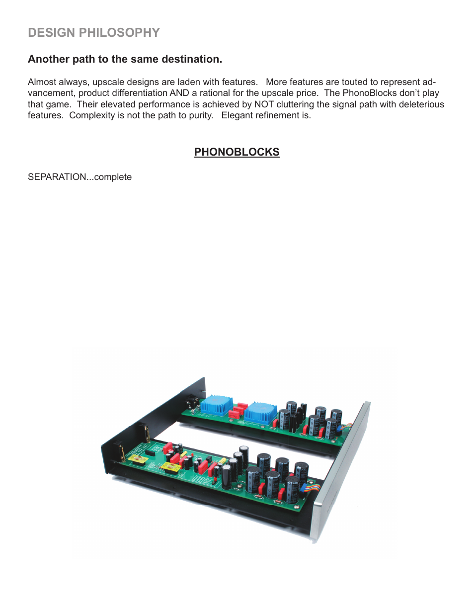 Design philosophy | Sutherland PhonoBlock User Manual | Page 3 / 9