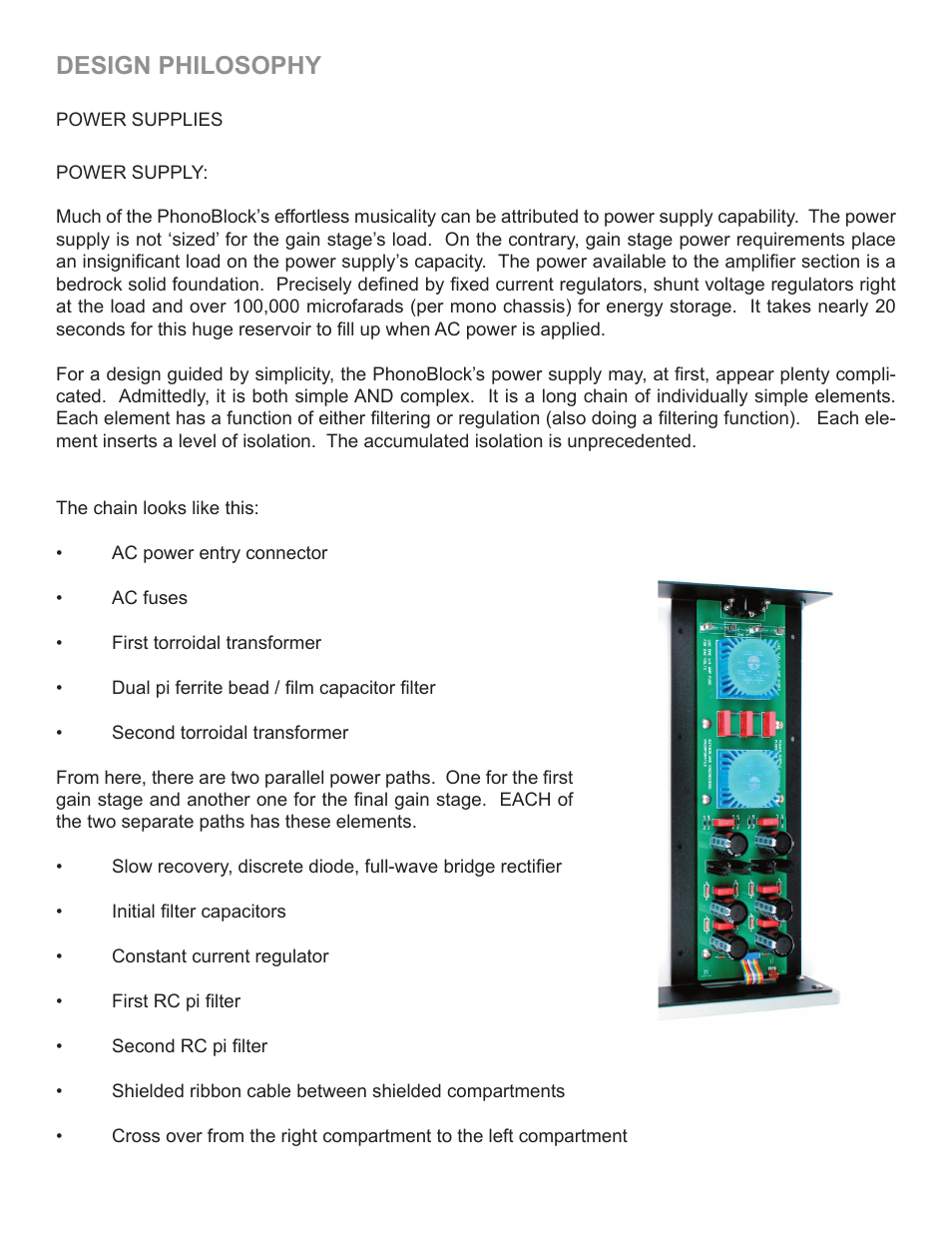 Design philosophy | Sutherland PhonoBlock User Manual | Page 4 / 9