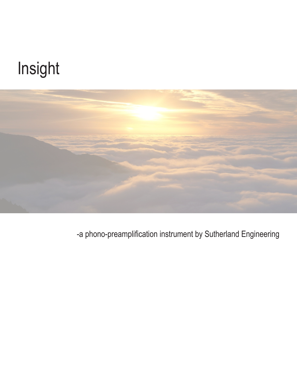 Sutherland Insight User Manual | 4 pages