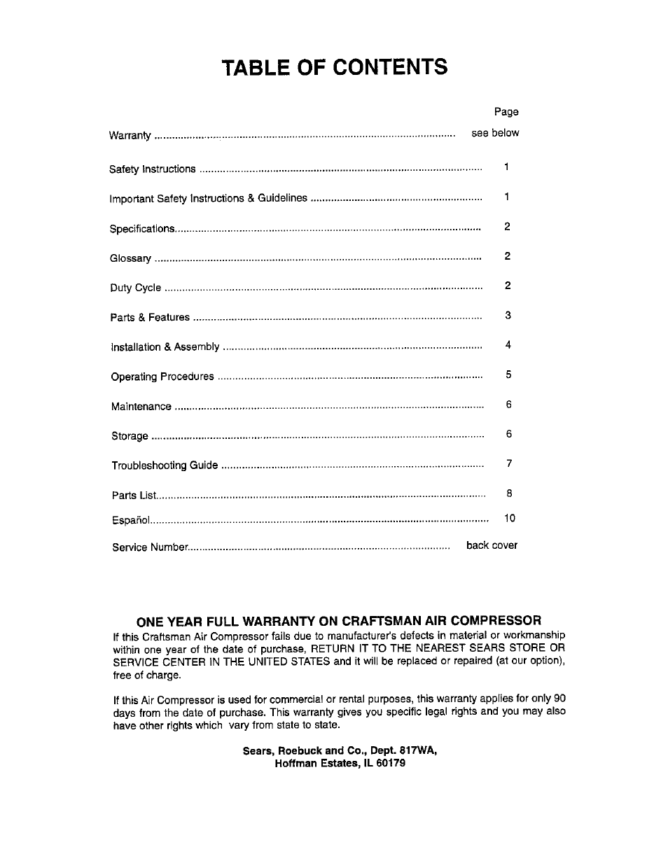 Craftsman 921.153100 User Manual | Page 2 / 20