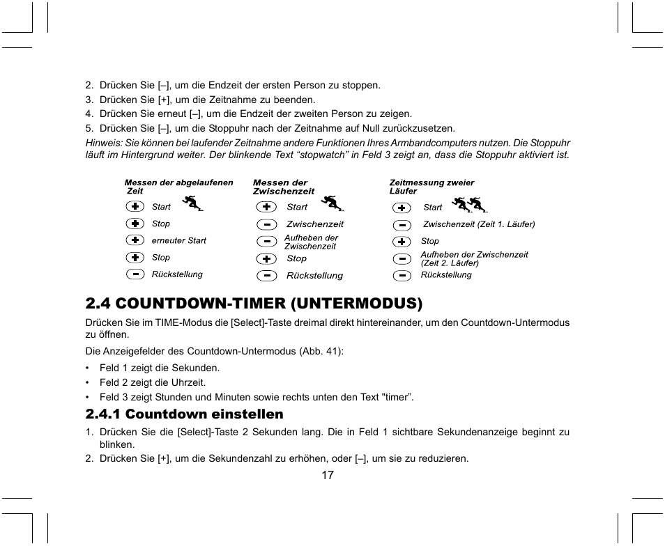 4 countdown-timer (untermodus) | SUUNTO X-Lander User Manual | Page 111 / 380