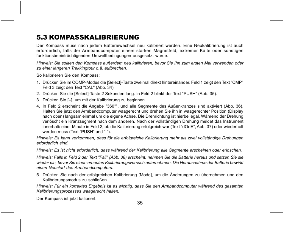 3 kompasskalibrierung | SUUNTO X-Lander User Manual | Page 129 / 380