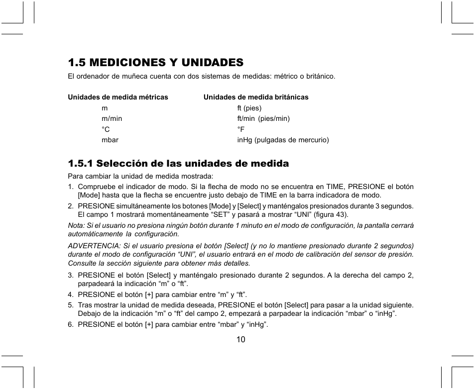 5 mediciones y unidades, 1 selección de las unidades de medida | SUUNTO X-Lander User Manual | Page 150 / 380