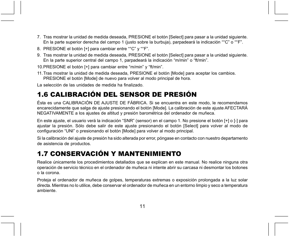 6 calibración del sensor de presión, 7 conservación y mantenimiento | SUUNTO X-Lander User Manual | Page 151 / 380