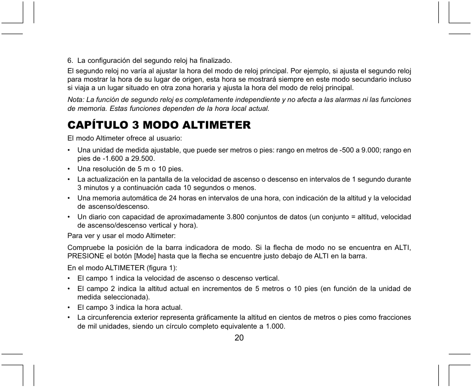 Capítulo 3 modo altimeter | SUUNTO X-Lander User Manual | Page 160 / 380