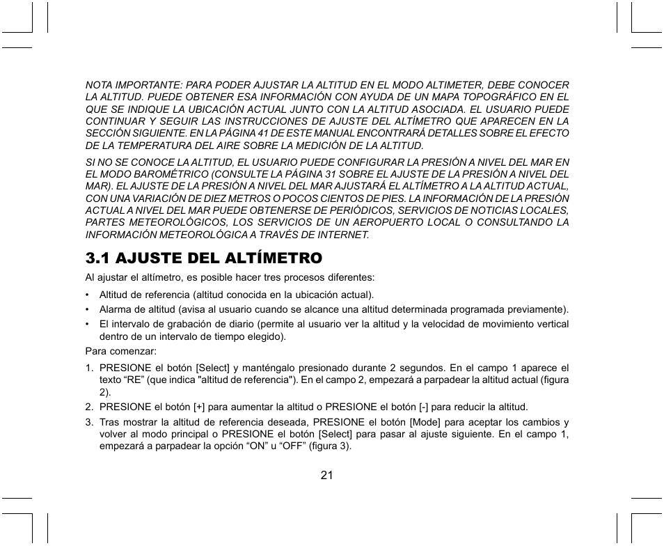 1 ajuste del altímetro | SUUNTO X-Lander User Manual | Page 161 / 380