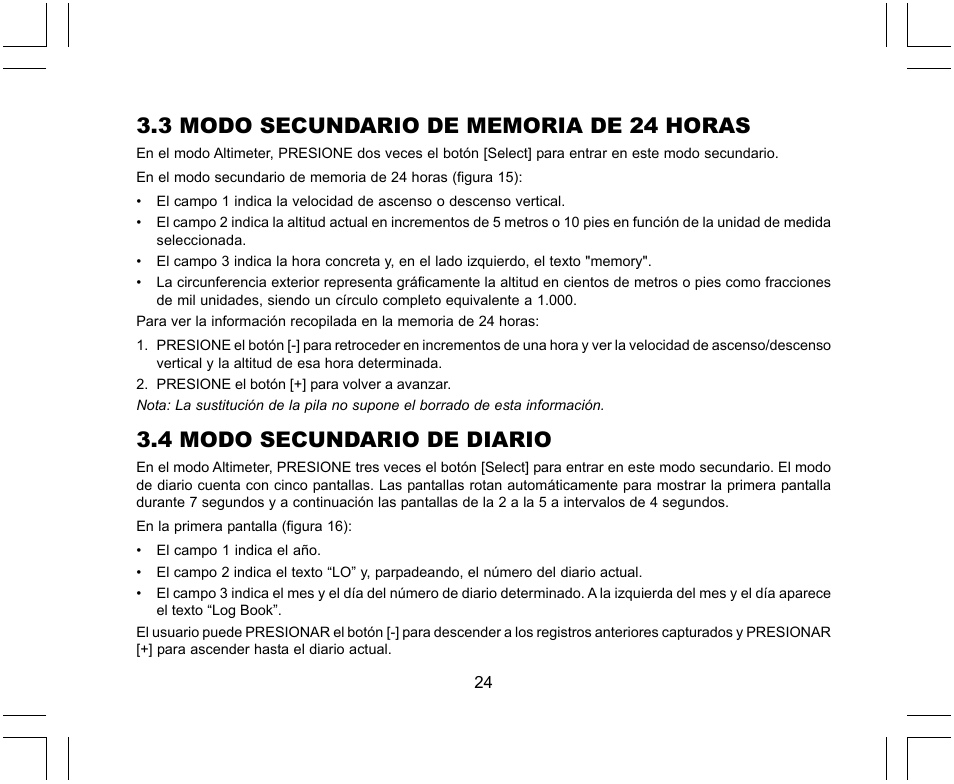 4 modo secundario de diario | SUUNTO X-Lander User Manual | Page 164 / 380