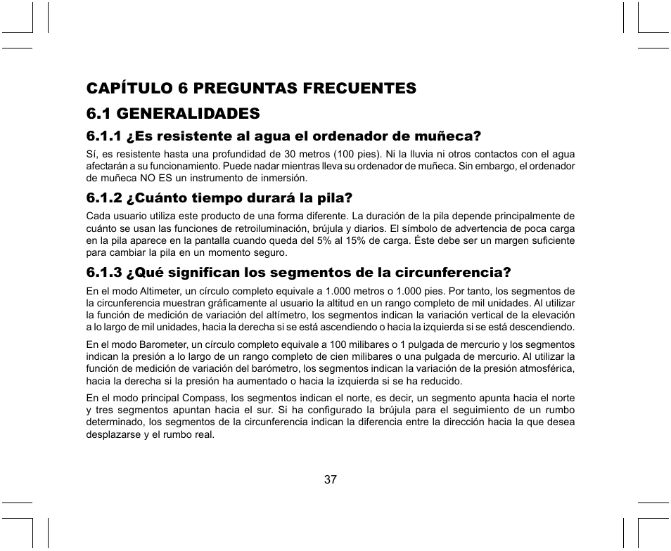 Capítulo 6 preguntas frecuentes 6.1 generalidades | SUUNTO X-Lander User Manual | Page 177 / 380